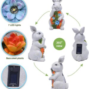 Solar Bunny Garden Statue - Image 8