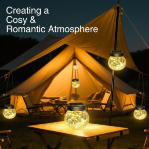 Solar Hanging Crackle Glass Ball Lights Outdoor Waterproof - Image 6
