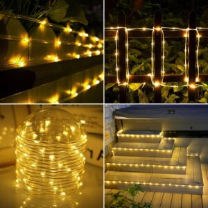 Solar Rope Lights Outdoor Waterproof – Warm White LED Garden String Lights - Image 7
