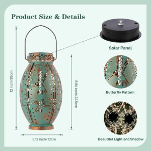 2 Pack Solar Lanterns Outdoor Waterproof Decorative Hummingbird Hanging Solar Lights - Image 6