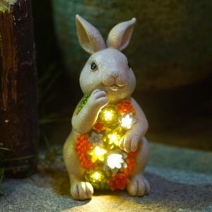 Solar Bunny Garden Statue - Image 1