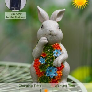 Solar Bunny Garden Statue - Image 6