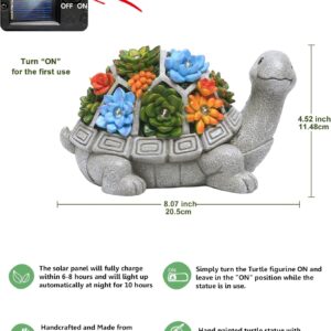 Solar Turtle Garden Statue with LED Lights - Image 8