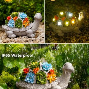 Solar Turtle Garden Statue with LED Lights - Image 7