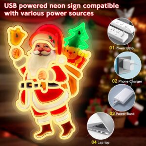 Santa Claus LED Sign for Christmas Wall Decor - Image 5