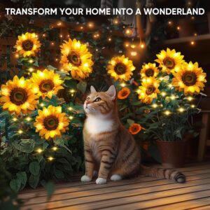 Solar Sunflower Garden Lights - Image 3