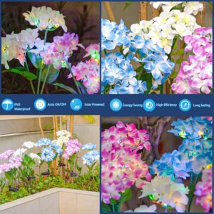 Solar Hydrangea Flower Lights - Image 4