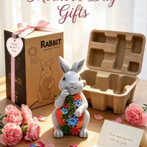 Solar Bunny Garden Statue - Image 2