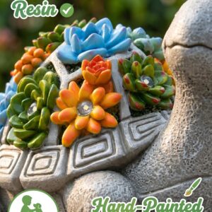 Solar Turtle Garden Statue with LED Lights - Image 3