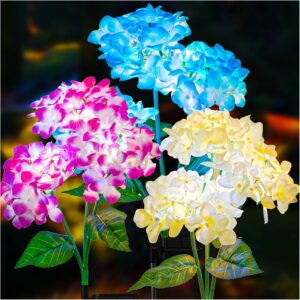 Solar Hydrangea Flower Lights - Image 1