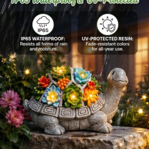 Solar Turtle Garden Statue with LED Lights - Image 9
