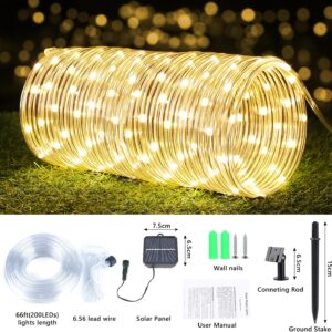 Solar Rope Lights Outdoor Waterproof – Warm White LED Garden String Lights - Image 4