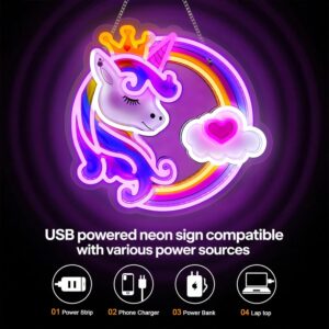 Rainbow Unicorn Neon Wall Light - Image 5