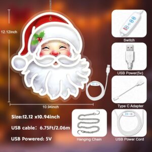 Santa Claus LED Christmas Neon Sign - Image 6