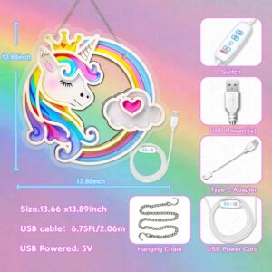 Rainbow Unicorn Neon Wall Light - Image 6